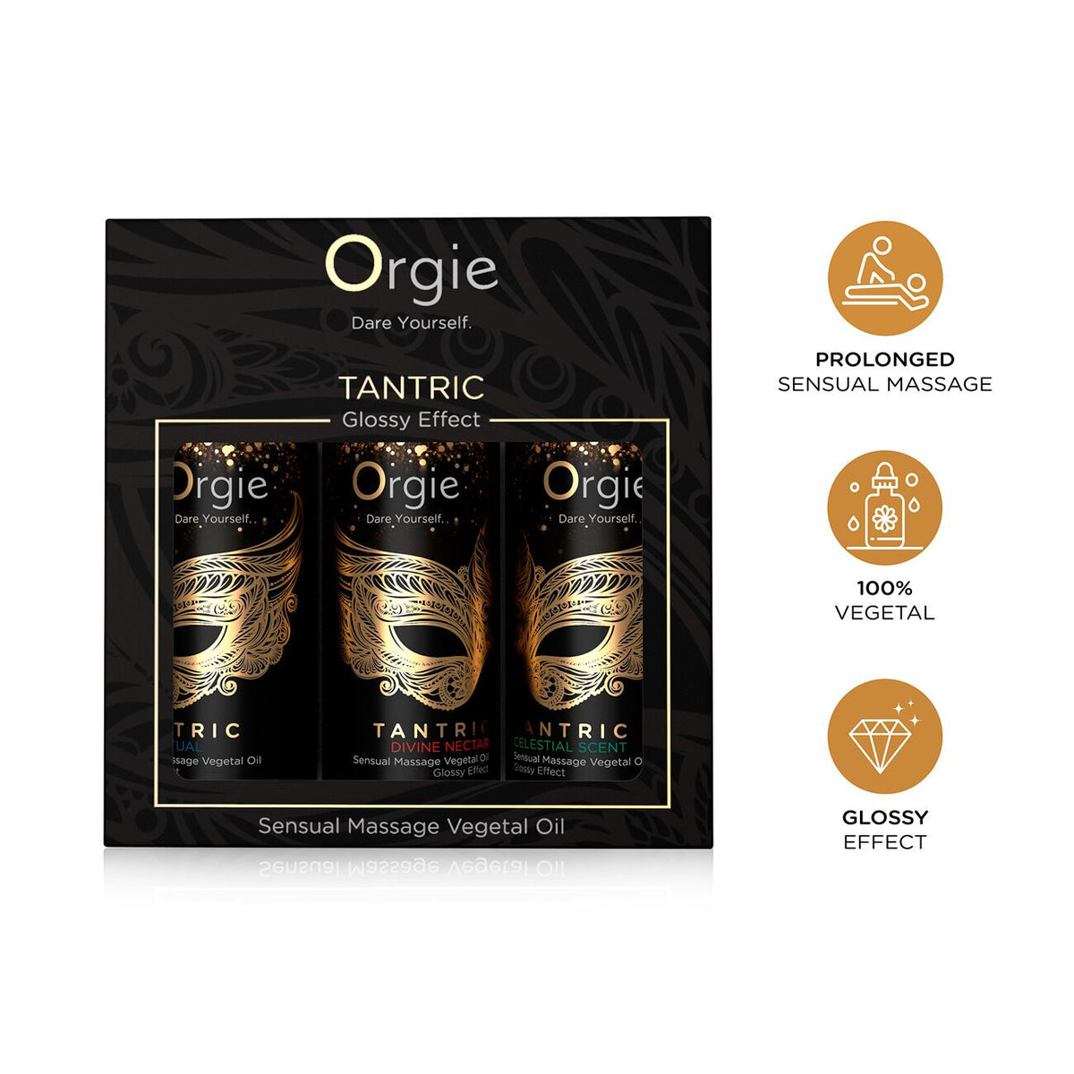 Набір олій для тантричного масажу Orgie – Tantric Mini Size Collection (3×30 мл), зволоження