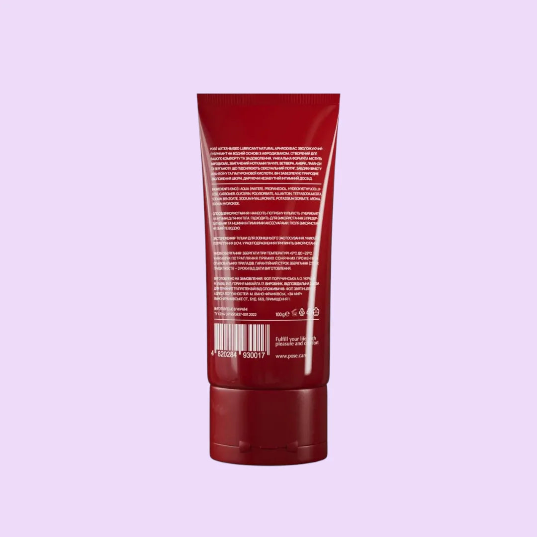 Posé Natural Aphrodisiac Water-Based Lubricant, 100ml