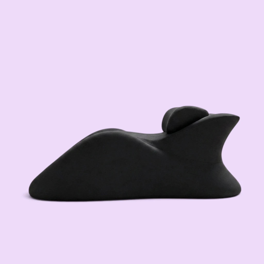 Intimacy Pillow for Couples — 27° Memory Foam, Removable Headrest