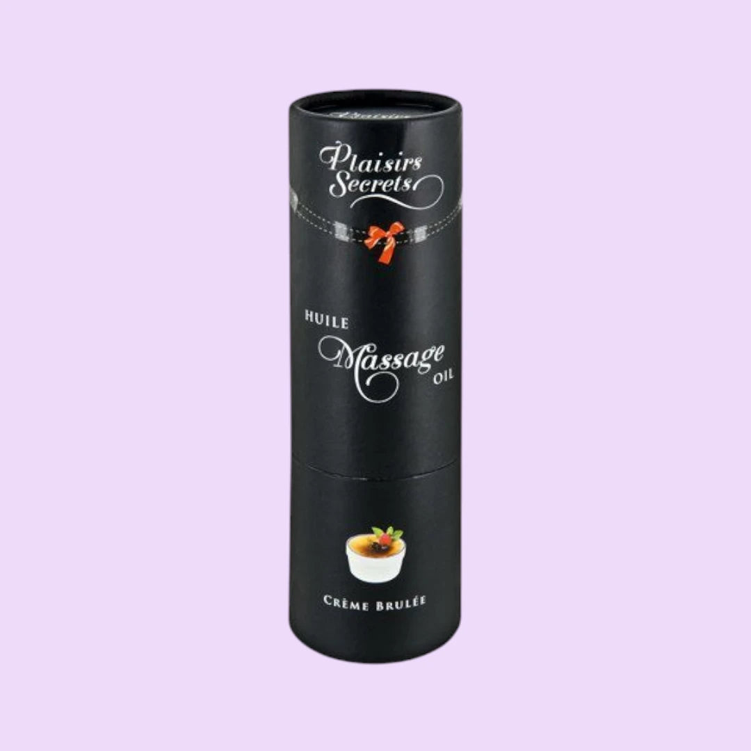 Масажна олія Plaisirs Secrets Creme Brulee (59 мл) з афродизіаками їстівна, подарункове пакування