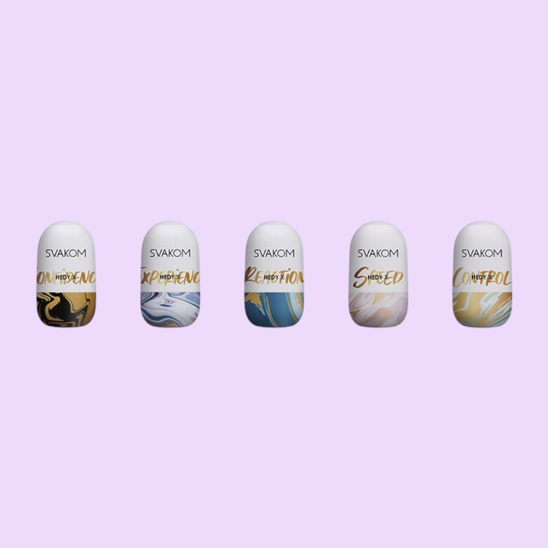 Svakom Hedy X Masturbator Eggs — Mixed Textures, 5 Pack