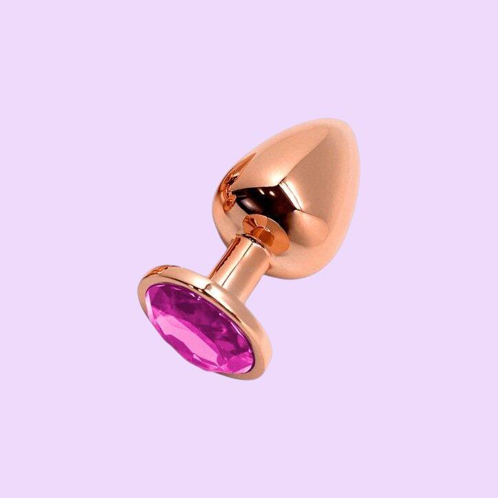 Wooomy Tralalo Metal Butt Plug — Rose Gold, Size S