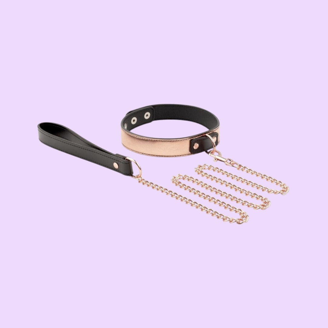 Rosy Gold Nouveau 9-Piece BDSM Set — Black & Rose Gold