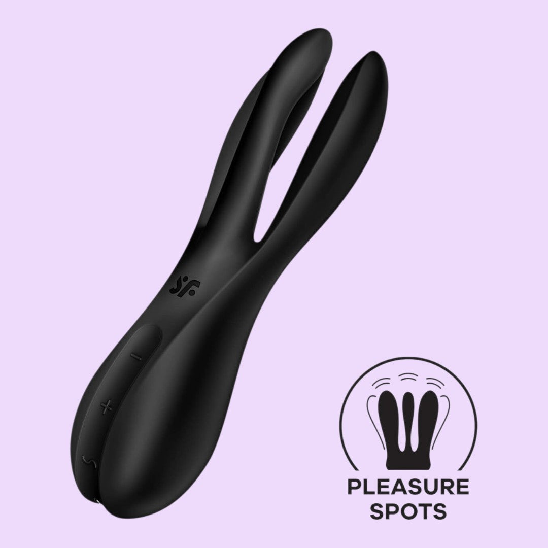 Satisfyer Threesome 2 Clitoral Vibrator — Black