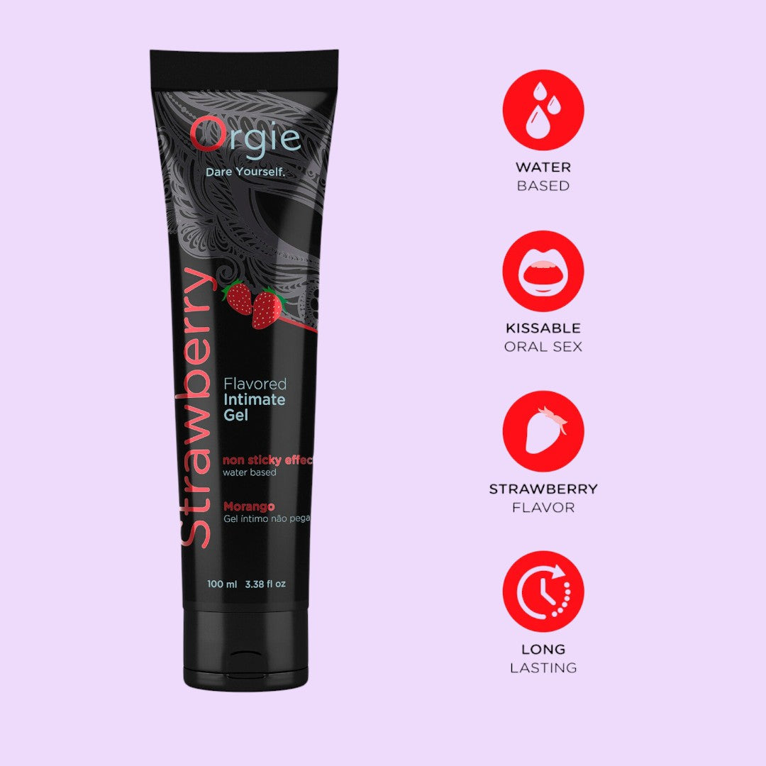 Orgie Lube Tube Strawberry Edible Lubricant, 100ml