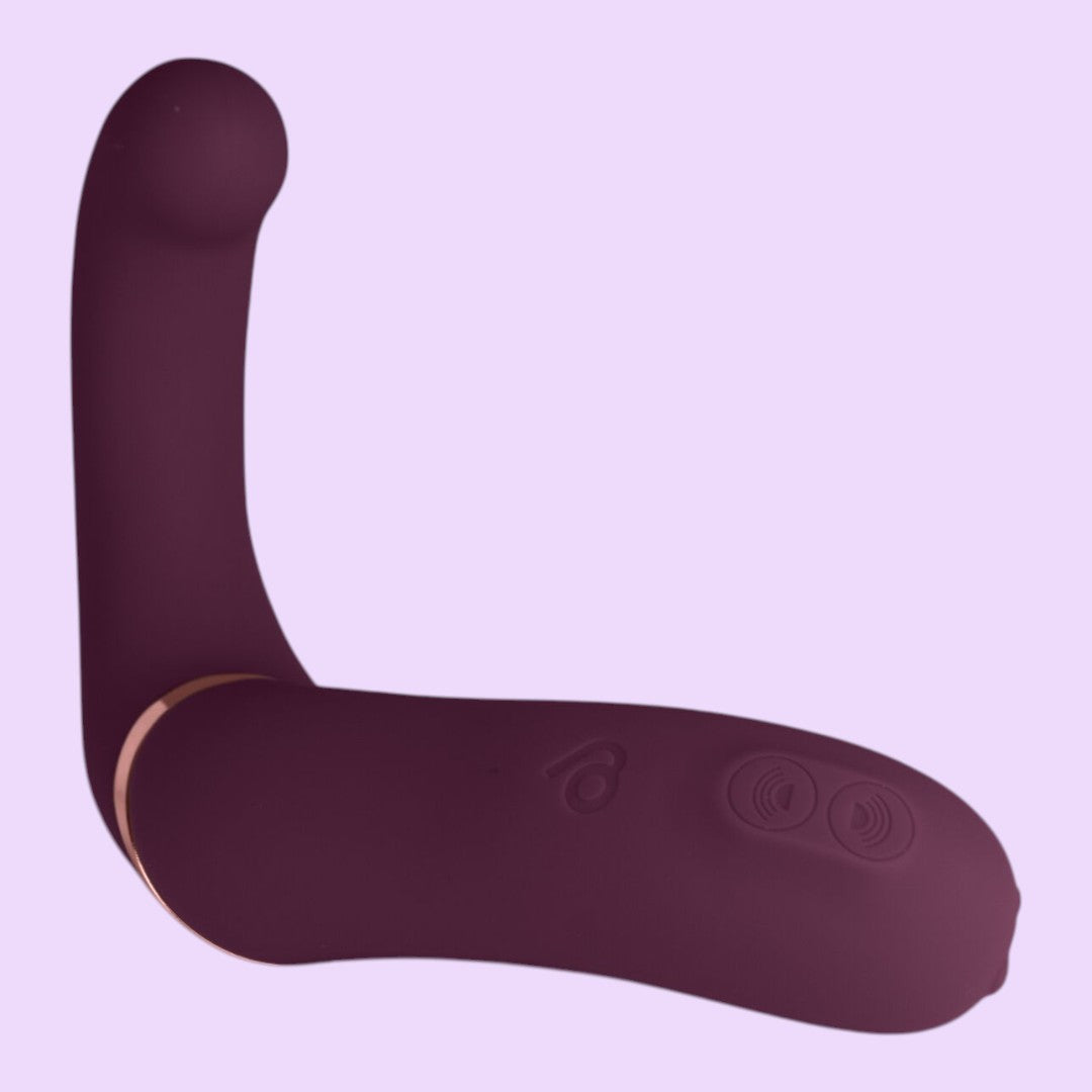Rocks Off Gemini Dual Vibrator — Burgundy