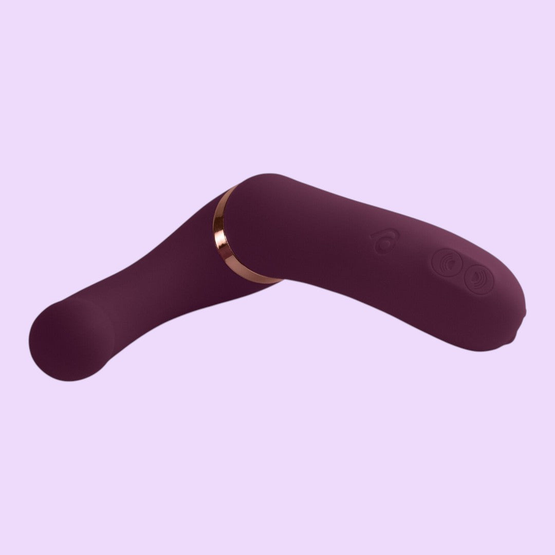 Rocks Off Gemini Dual Vibrator — Burgundy