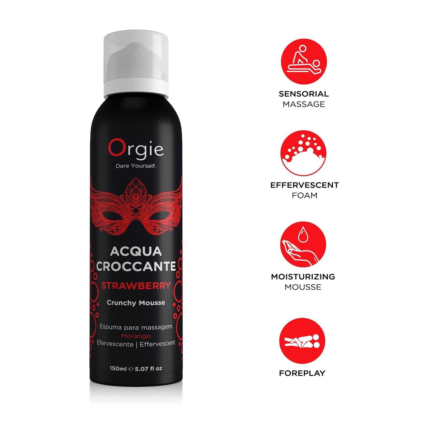 Orgie Acqua Croccante Strawberry Massage Foam — 150 ml