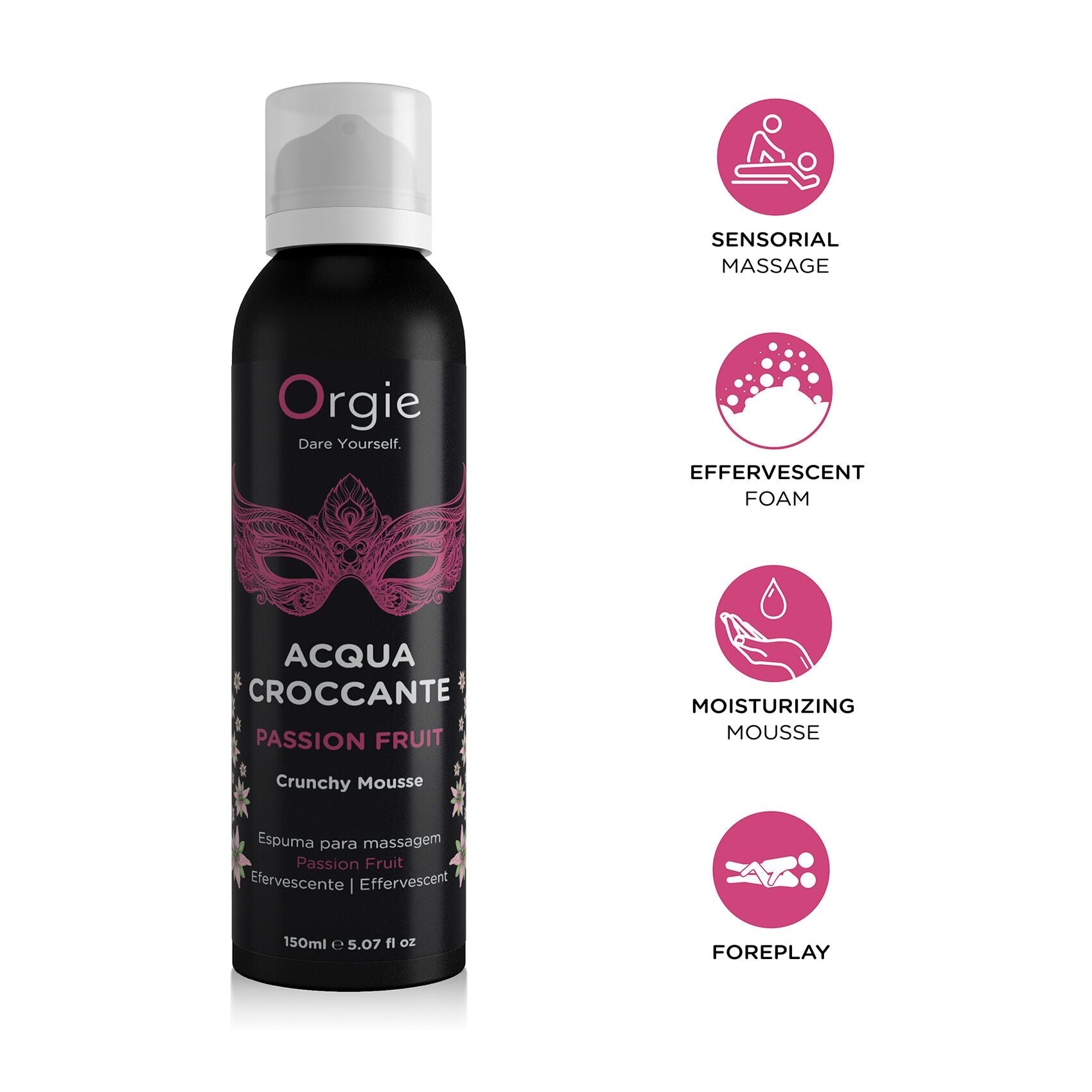 Orgie Acqua Croccante Passion Fruit Massage Foam — 150 ml