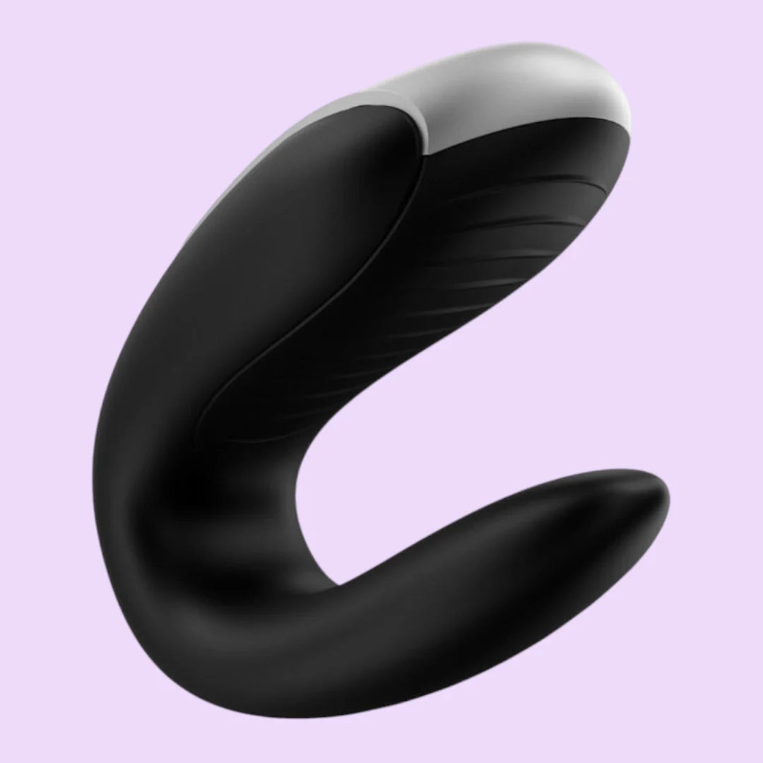 Satisfyer Double Fun Couples Vibrator — Black