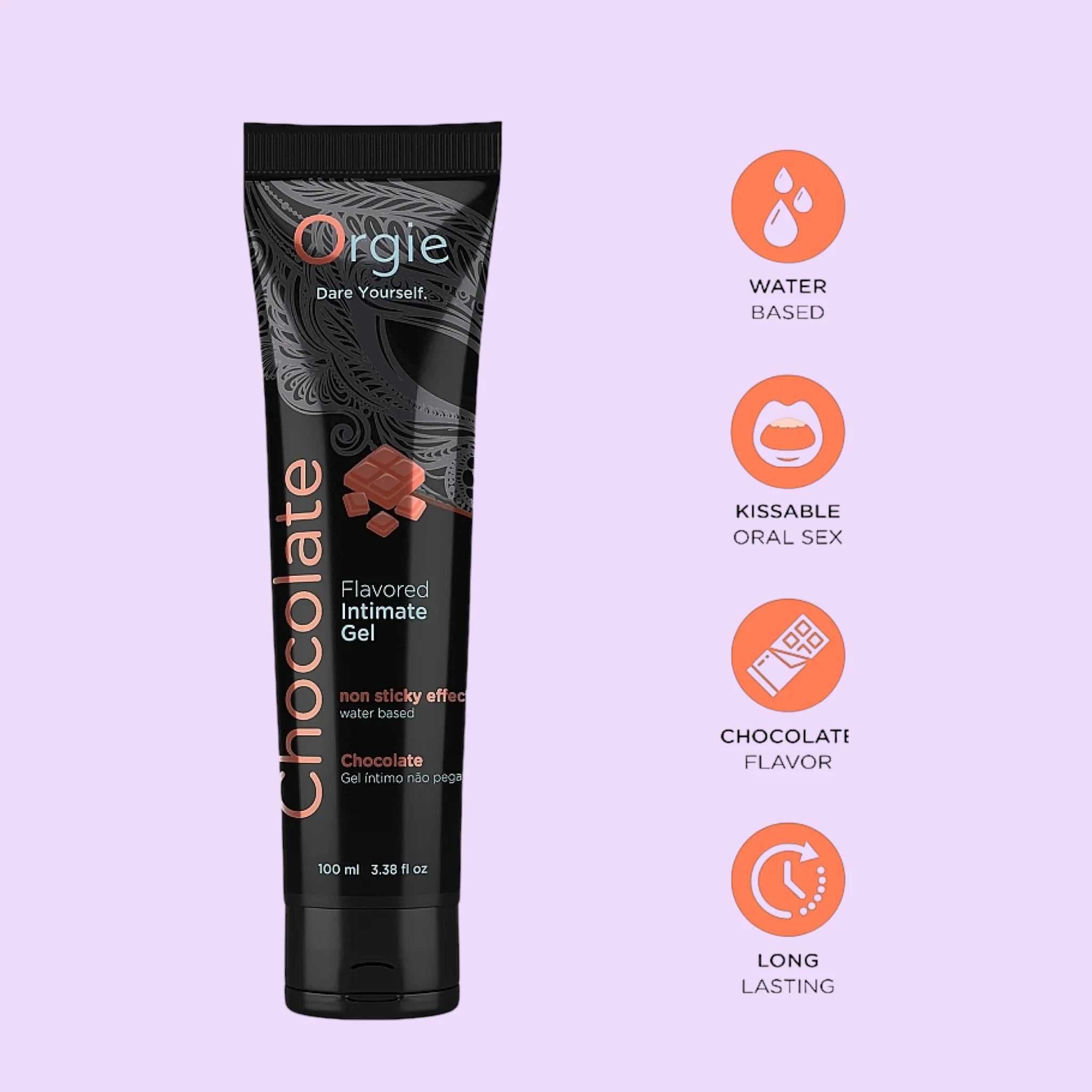 Orgie Lube Tube Chocolate Edible Lubricant, 100ml