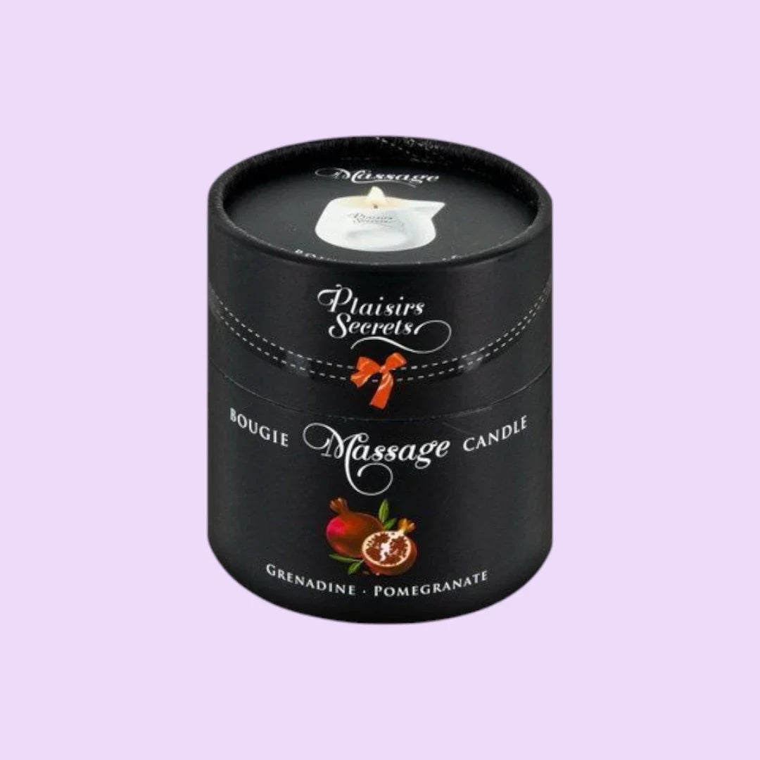 Plaisirs Secrets Pomegranate Massage Candle — 80 ml
