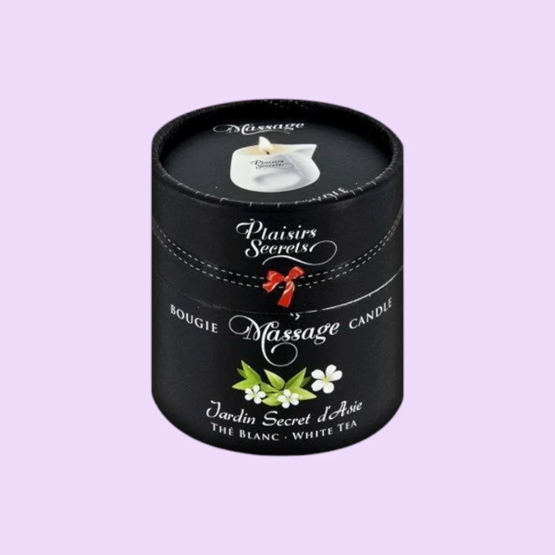 Plaisirs Secrets White Tea Massage Candle — 80 ml