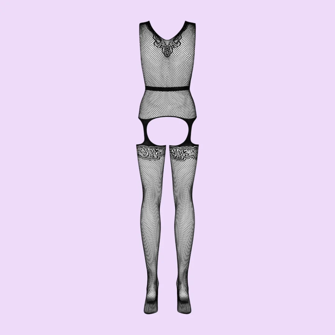 Obsessive F217 Bodystocking with Faux Stockings