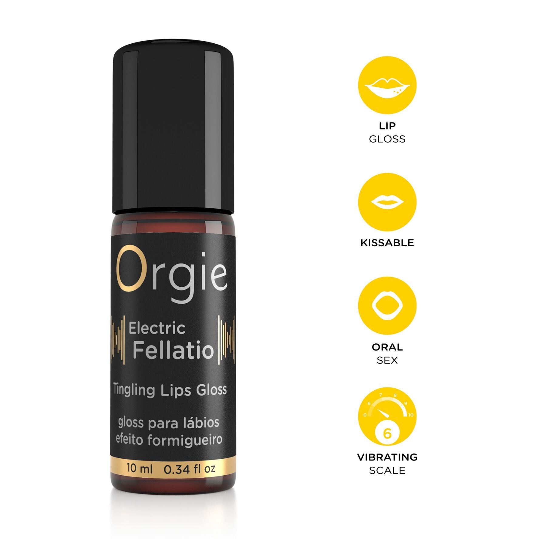 Orgie Electric Fellatio Vibrating Lip Gloss — 10 ml