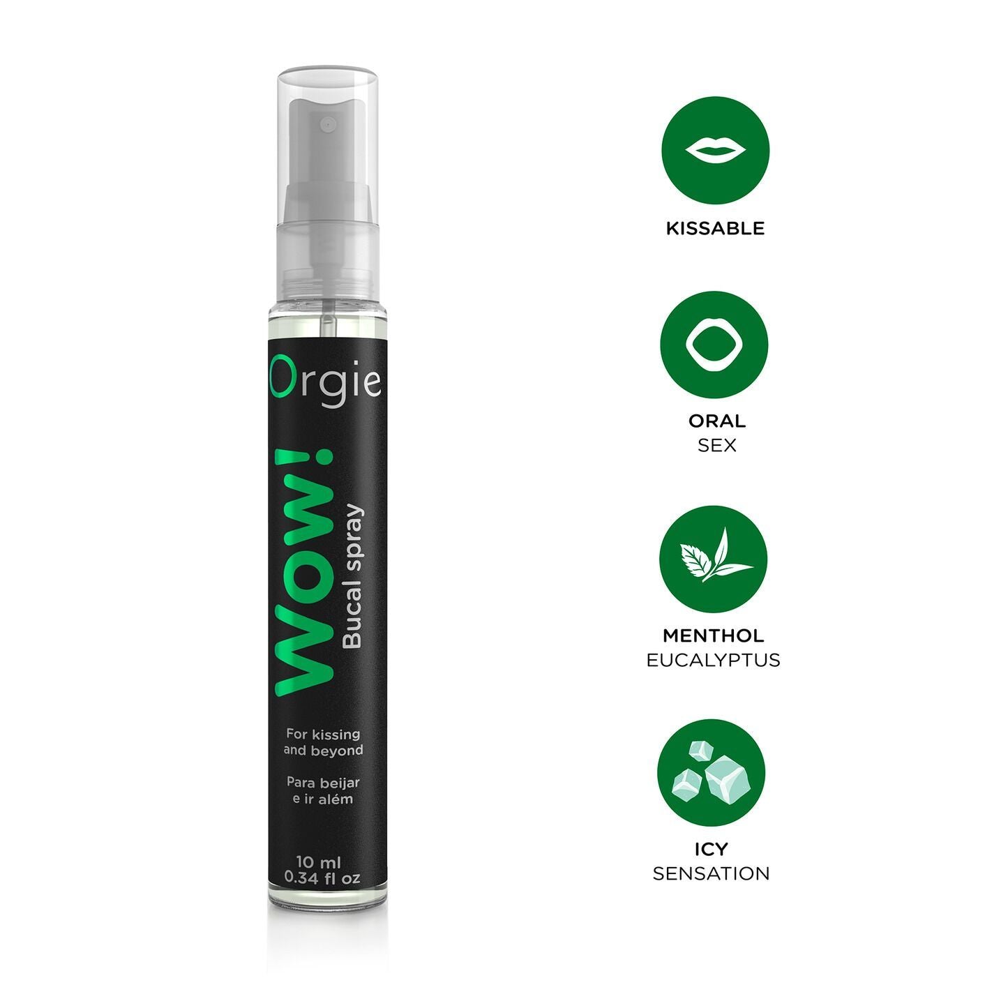 Orgie Wow! Oral Sex Spray — 10 ml, Mint & Strawberry
