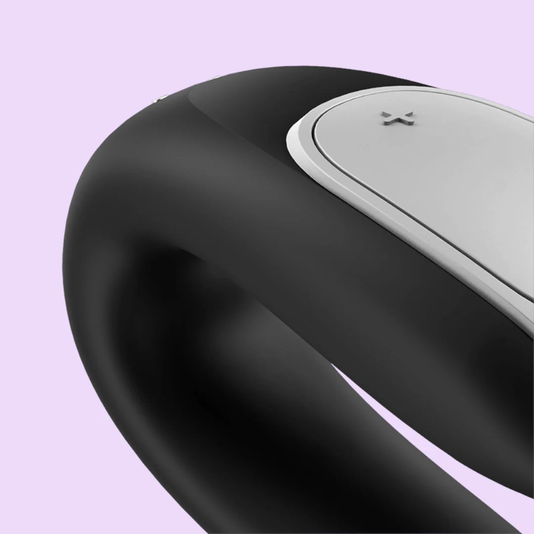 Satisfyer Double Fun Couples Vibrator — Black
