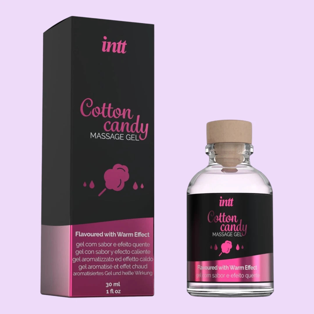 Масажний гель для інтимних зон Intt Cotton Candy, 30 мл — смак солодкої вати, зігрівальний ефект