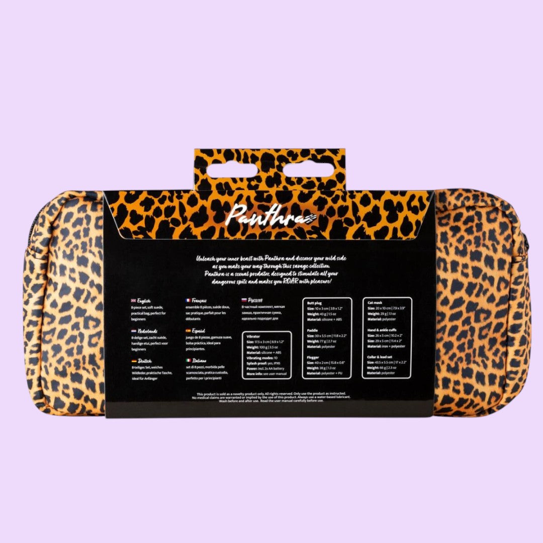 Panthra Gato 8-Piece BDSM Set — Leopard