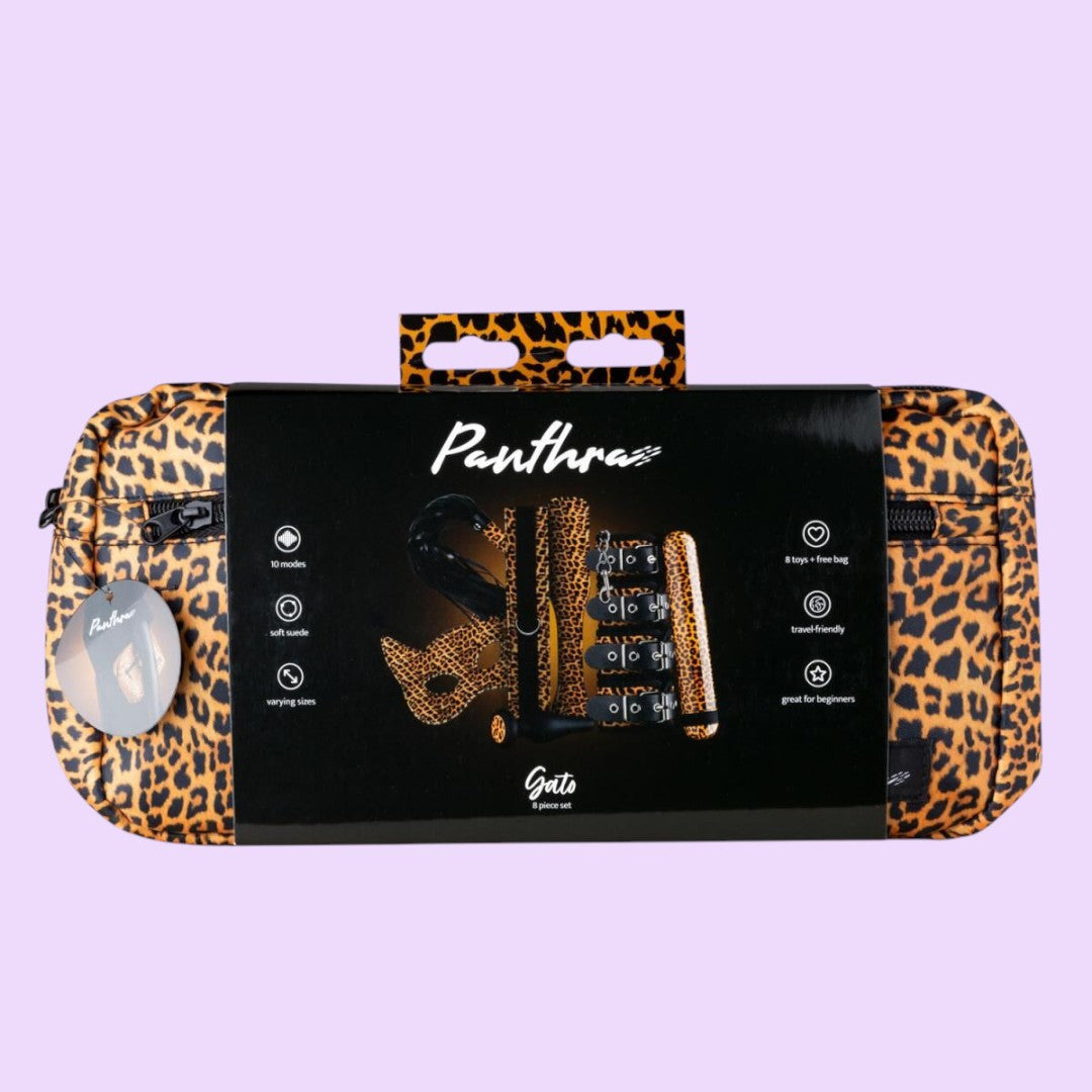 Panthra Gato 8-Piece BDSM Set — Leopard