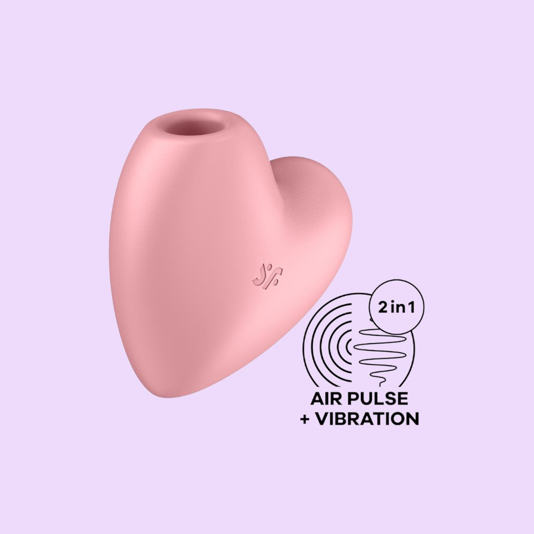 Satisfyer Cutie Heart Air Pulse Stimulator — Light Red
