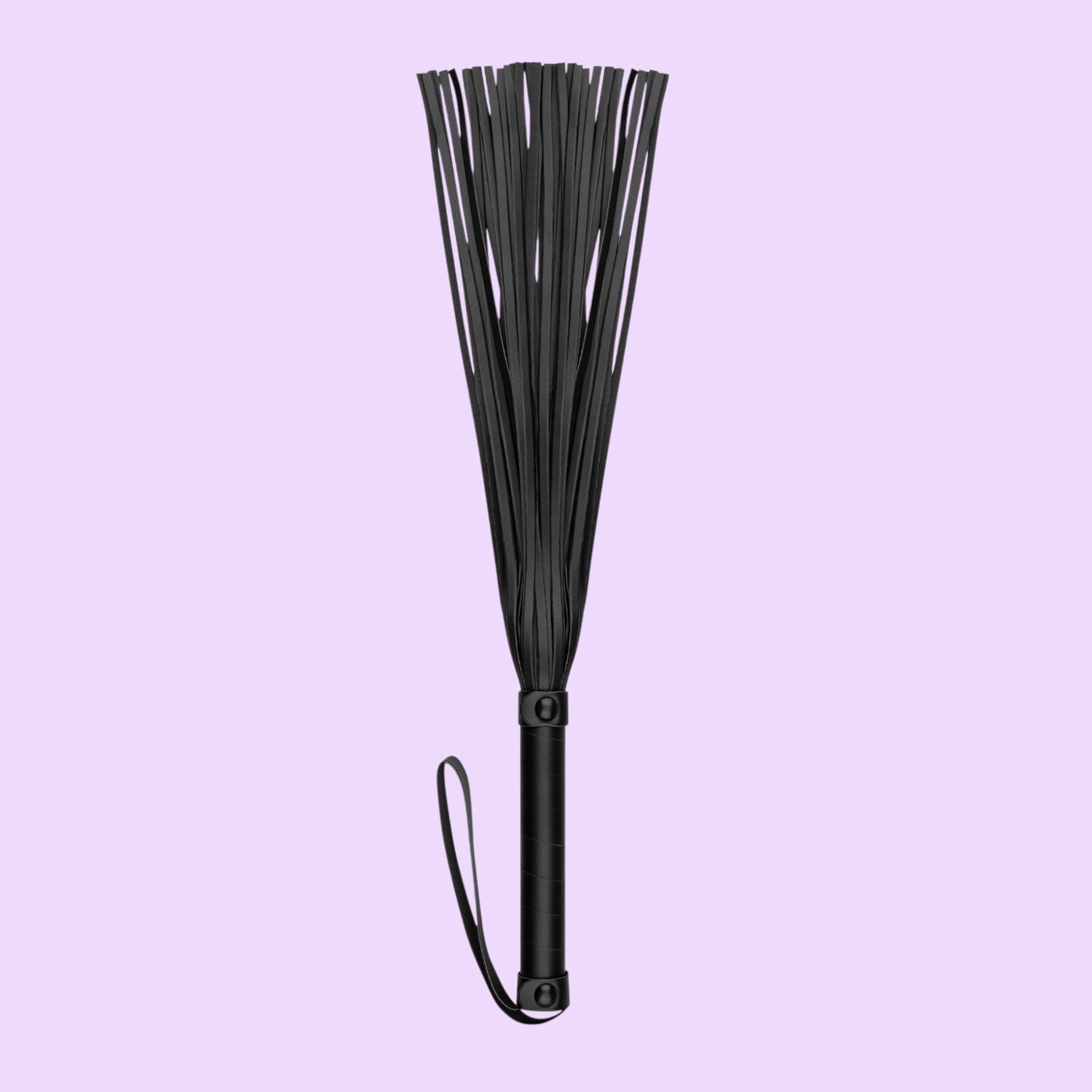 Bedroom Fantasies Faux Leather Flogger — Black, 45 cm