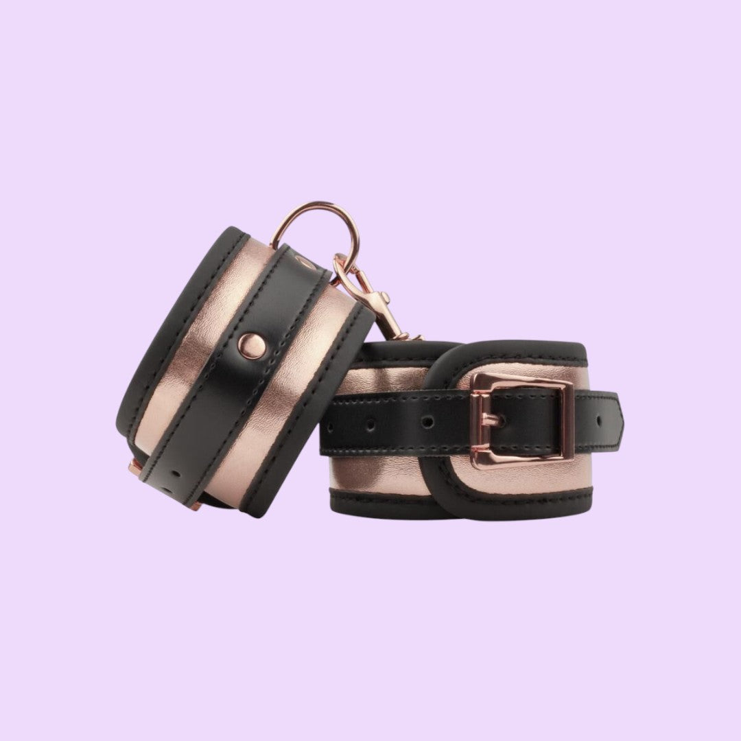 Rosy Gold Nouveau 9-Piece BDSM Set — Black & Rose Gold