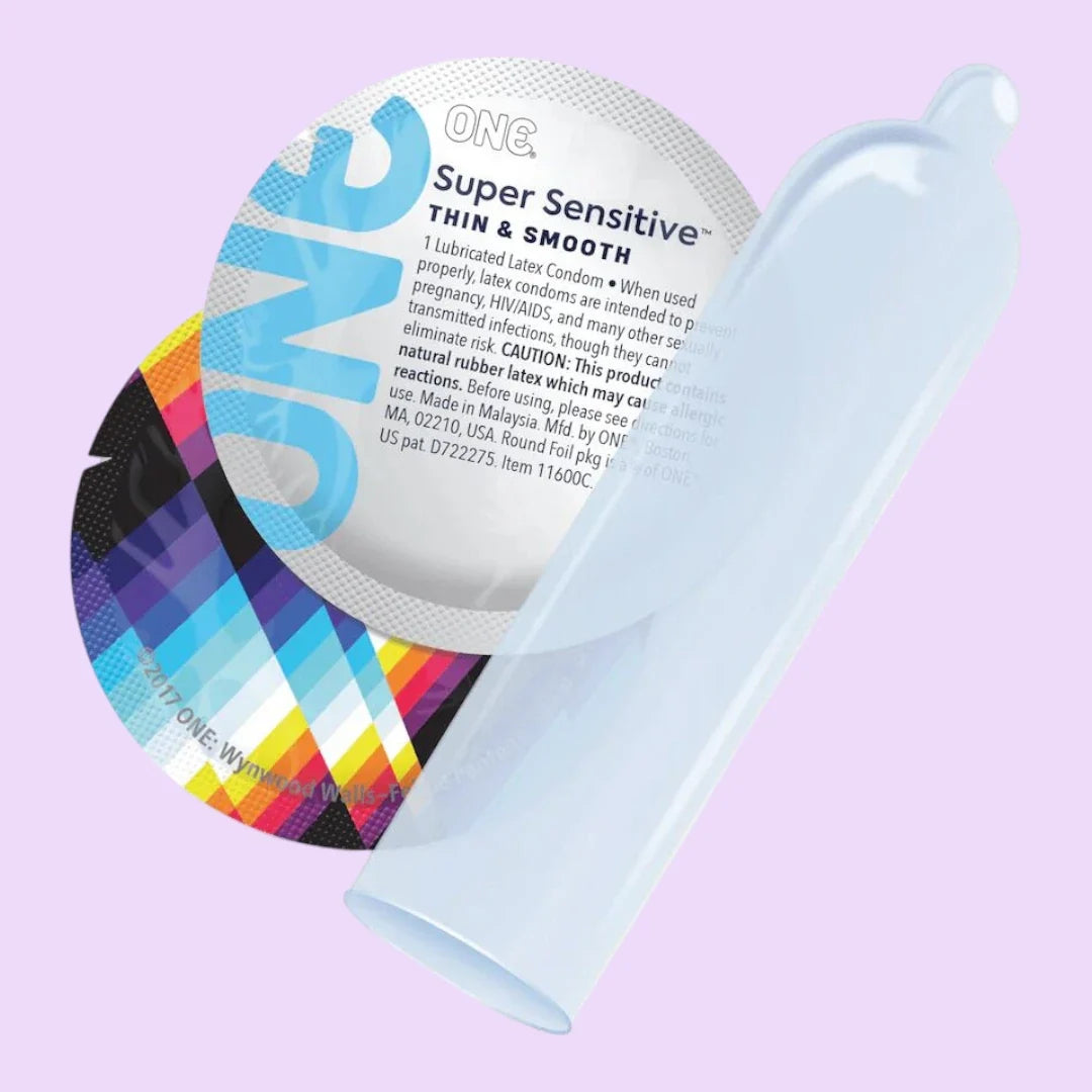 ONE Super Sensitive Condoms, 12 Pack — Smooth with Extra Lube