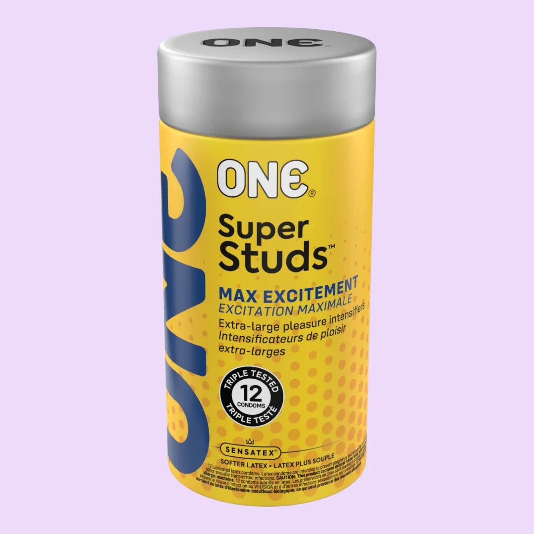 ONE Super Studs Condoms, 12 Pack — Studded Texture