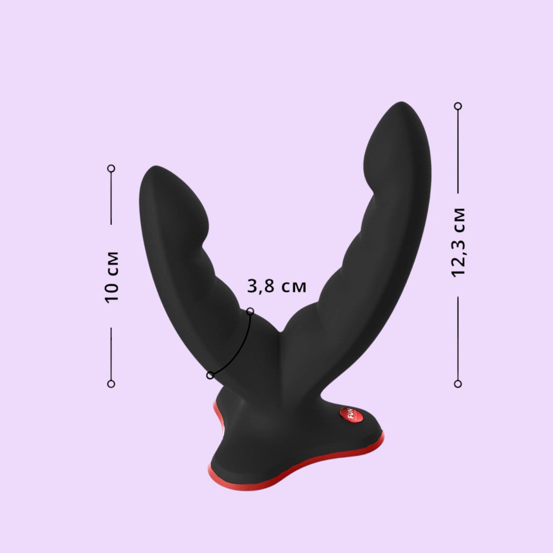 Fun Factory RYDE Double Dildo with Suction Cup — Black