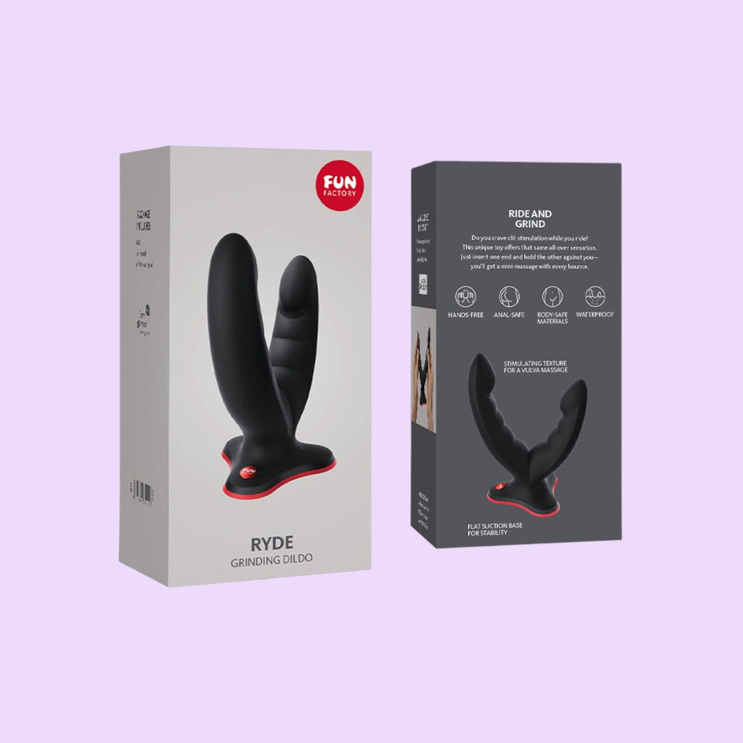 Fun Factory RYDE Double Dildo with Suction Cup — Black
