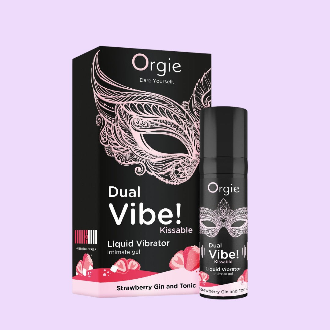 Orgie Dual Vibe! Strawberry Gin & Tonic Edible Liquid Vibrator, 15ml