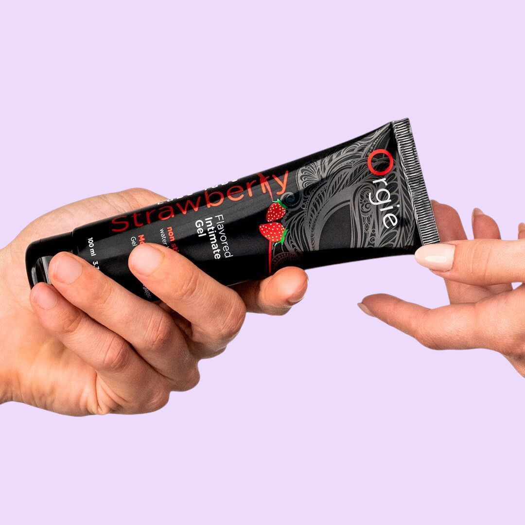 Orgie Lube Tube Strawberry Edible Lubricant, 100ml