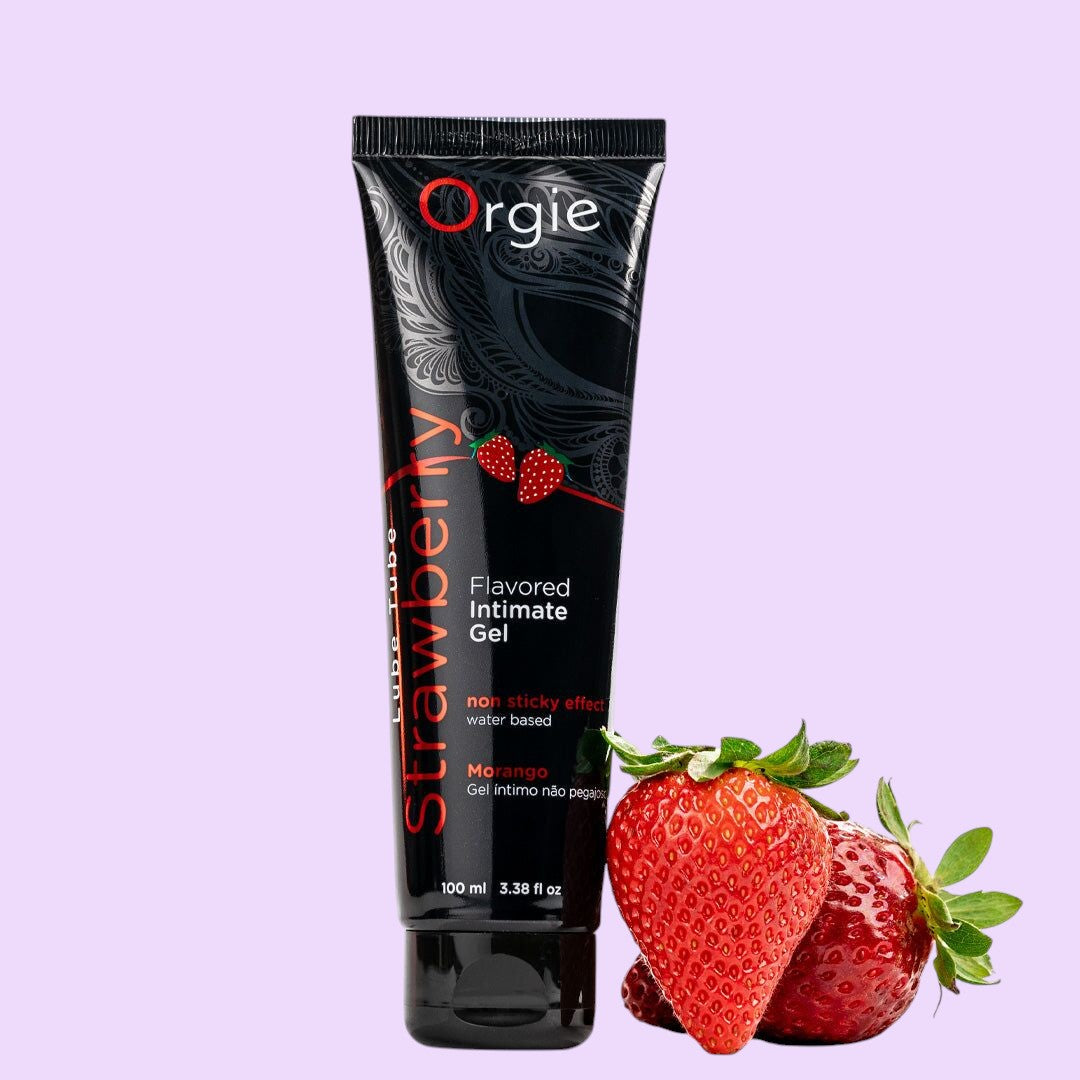 Orgie Lube Tube Strawberry Edible Lubricant, 100ml