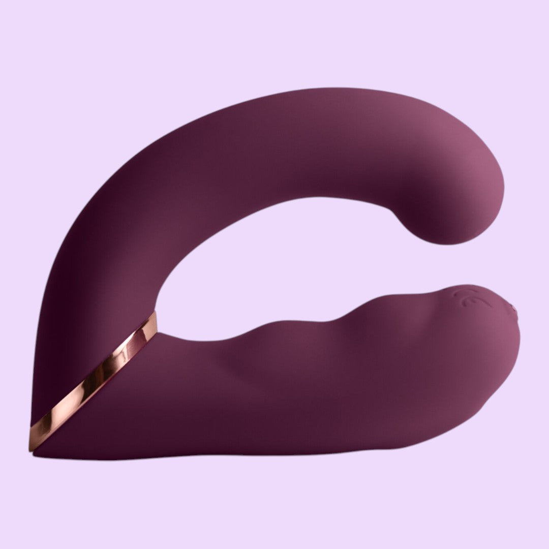 Rocks Off Gemini Dual Vibrator — Burgundy