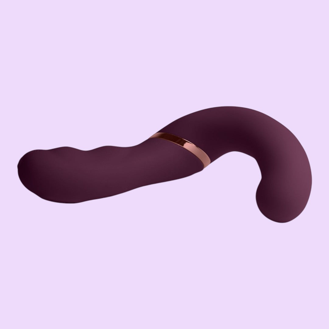 Rocks Off Gemini Dual Vibrator — Burgundy