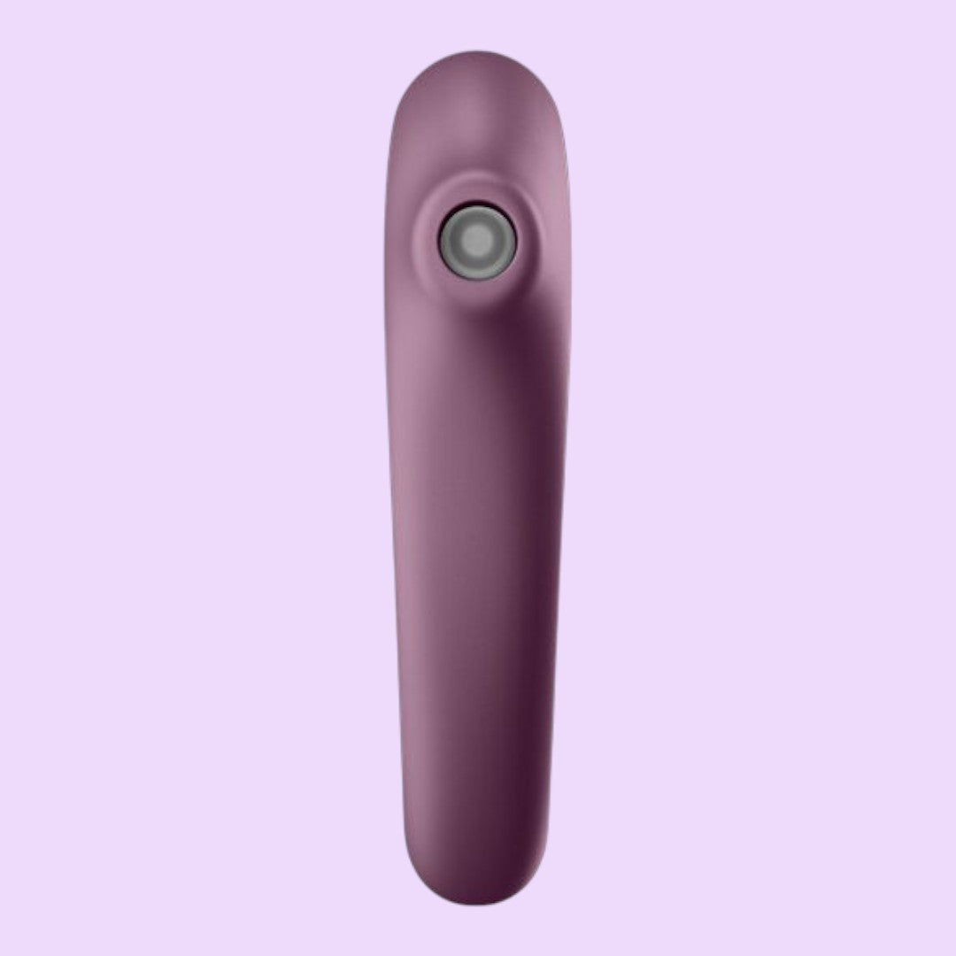 Satisfyer Dual Kiss Air Pulse Vibrator — Wine Red