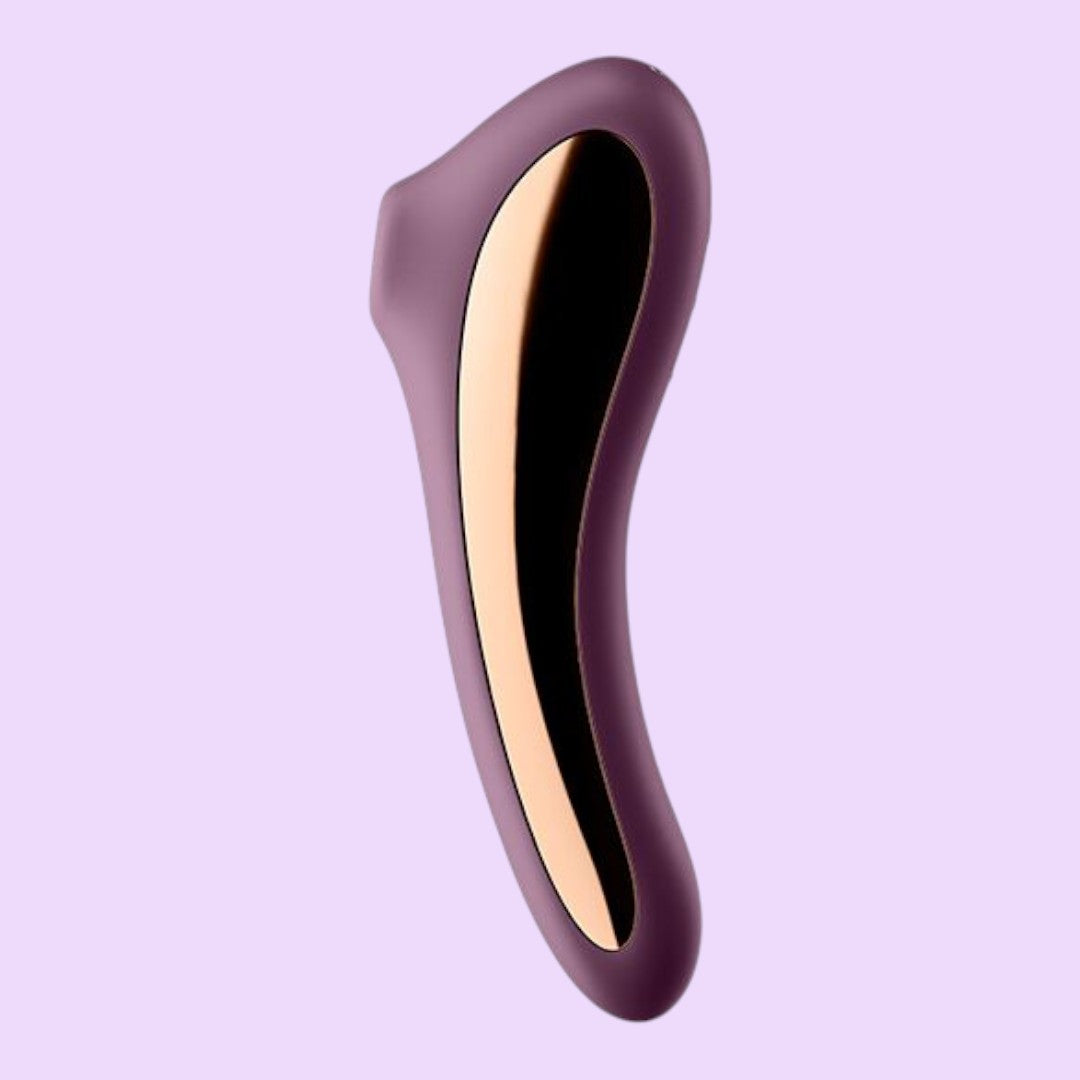 Satisfyer Dual Kiss Air Pulse Vibrator — Wine Red